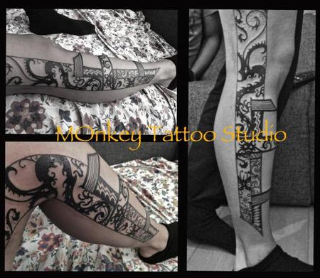 tattoos/ - Custom Black Work Tattoo - 60499