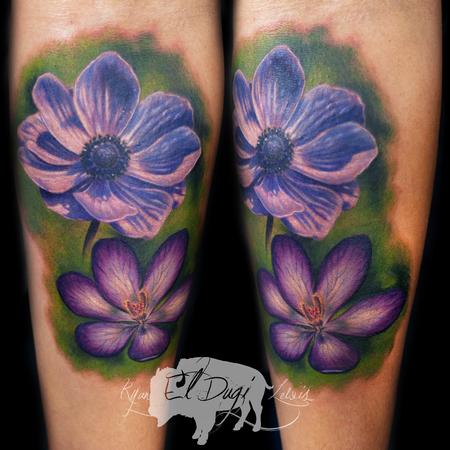 tattoos/ - Color Flowers  - 103848