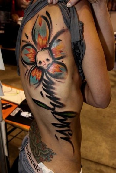 tattoos/ - Skull Flower Tattoo - 52485