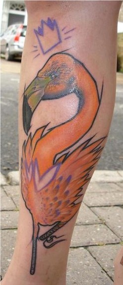 tattoos/ - Custom Flamingo Tattoo - 52487