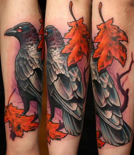 tattoos/ - Crow leaves - 75254