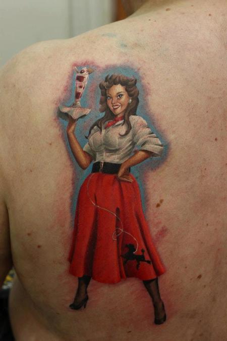tattoos/ - Pinup Girl with Ice Cream - 75252