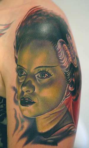 Nikko - Bride of frankenstein portrait tattoo