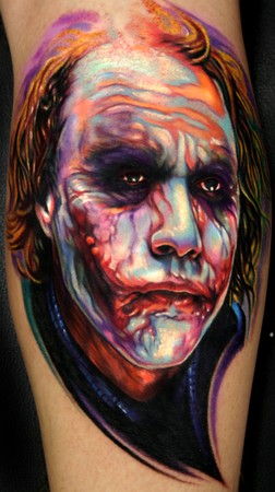 Paul Acker - Heath Ledger Joker From Dark Knight Tattoo