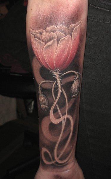 tattoos/ - black and grey flower - 108503