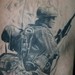 Tattoos - Black and Gray Soldier Tattoo - 39054