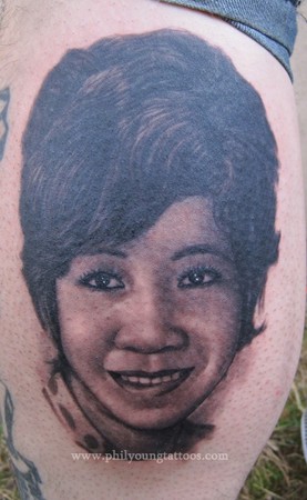 Phil Young - Mother tattoo portrait