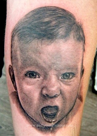 Phil Young - Intense baby portrait
