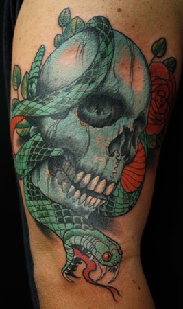 Eric James - Skull with snake