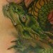Tattoos - Dragon with flowers - 35186