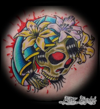 tattoos/ - Hooded Skull  - 43506
