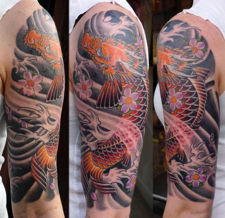 tattoos/ - Asian Inspired Dragon Half sleeve - 59451