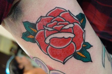 tattoos/ - Traditional-Style Rose Tattoo - 59453