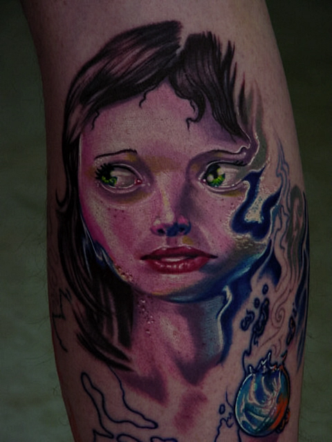 tattoos/ -  work in progress,portrait, realistic art  nature water women,custom - 25699