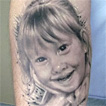 black n grey portrait, Tattoo Design Thumbnail