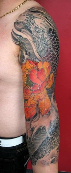 tattoos/ - Koi/Lotus sleeve - 49873