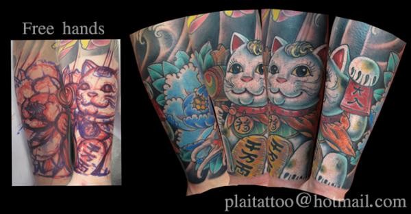 tattoos/ - Freehand Kitty Tattoo - 49875