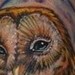 Tattoos - Barn Owl with Moon and Negative Space Filigree Tattoo - 40853