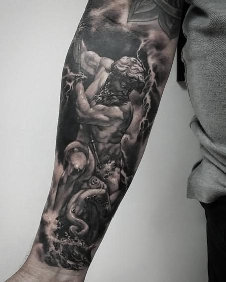 tattoos/ - Poseidon vs kraken - 121946