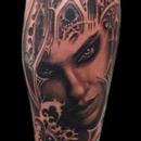 Gothic fantasy Portrait Tattoo Design Thumbnail