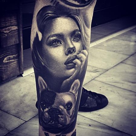tattoos/ - Woman and Dog - 104974