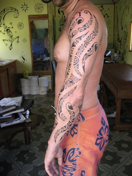tattoos/ - Black work arm tattoo - 49864