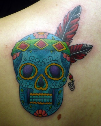 Looking for unique  Tattoos? Mexican American Sugar Skull