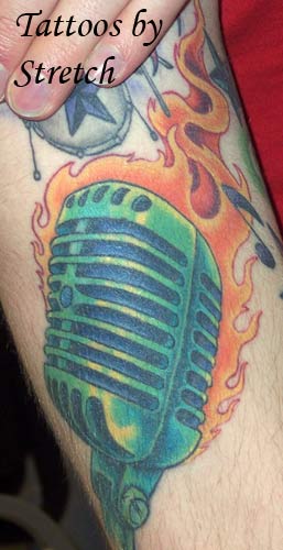 Looking for unique  Tattoos? Oldschool Microphone