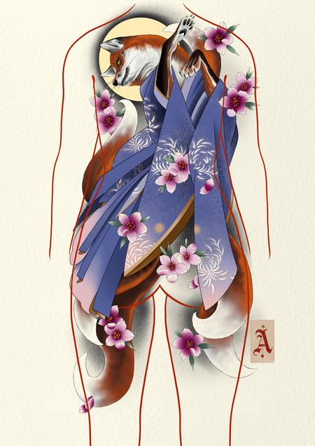 Art Galleries - Kitsune Backpiece Concept - 145585