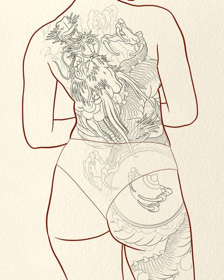 Art Galleries - Dragon Backpiece Tattoo Concept  - 145934