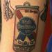 Not so realistic Pabst Blue Ribbon Can Tattoo Design Thumbnail