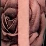 Black and Grey Realistic Roses and Cross tattoo Tattoo Design Thumbnail