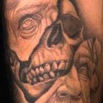 Black and Grey Skull Mythology Portrait Tattoo Tattoo Design Thumbnail