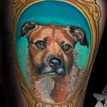Realistic Color Animal Dog Portrait Tattoos Tattoo Design Thumbnail