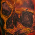 Tattoos -  Skull with Flaming Roses - 46949