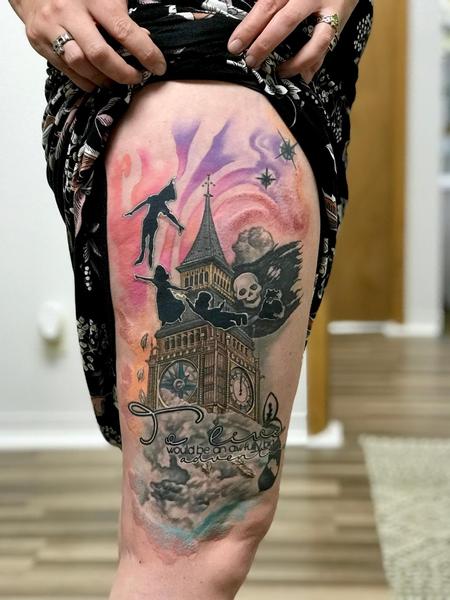 tattoos/ - Peter Pan, thigh, mystical - 142172