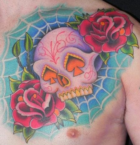 tattoos/ - Color Skull Tattoo - 67333