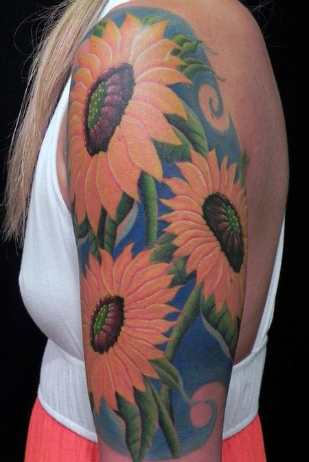tattoos/ - Daisy Half Sleeve - 67334