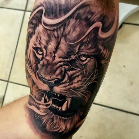 tattoos/ - Lion tattoo portrait - 128188
