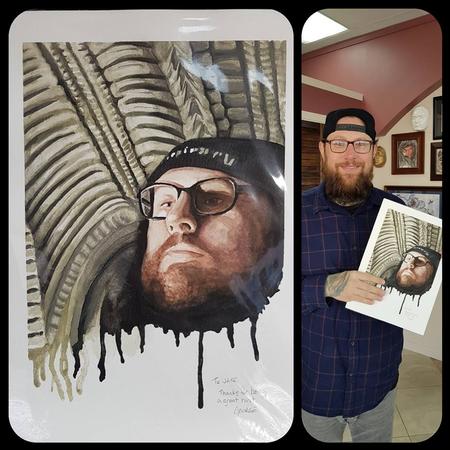 Art Galleries - Painting of owner at Studio 13 Tattoo - 134991