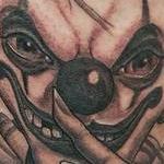 Freehand creepy clown Tattoo Design Thumbnail