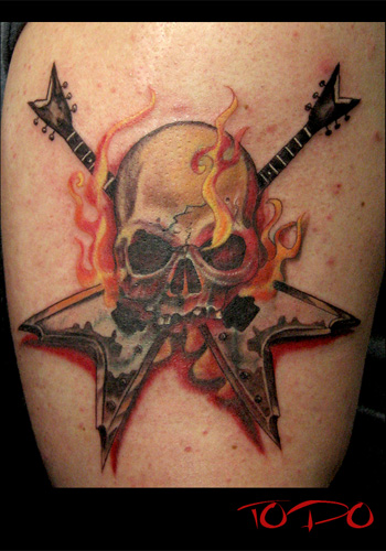 Keyword Galleries Color Tattoos Music Tattoos Skull Tattoos 