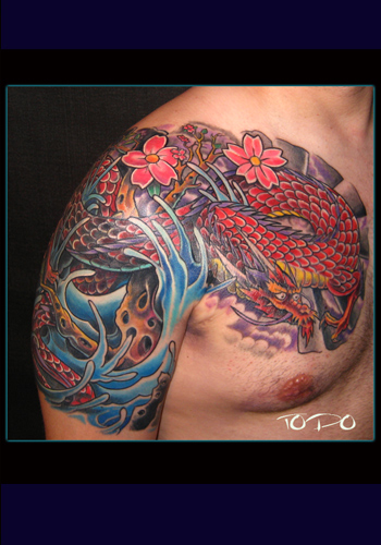Off the Map Tattoo Tattoos Coverup Dragon cover up