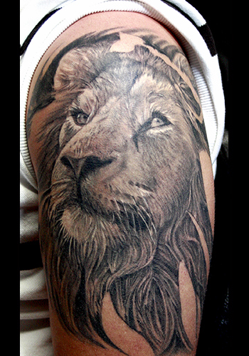lion tattoos on back