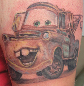 Tattoos Car tattoos Tow Mater from the Disney Movie