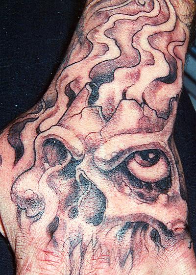 Skull Hand Tattoo Drawing