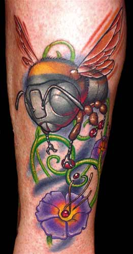 tattoo robot. Adrian Dominic - Robot Bee