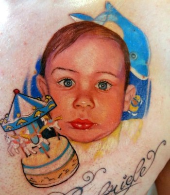 tattoo baby. Alex De Pase - Baby Portrait