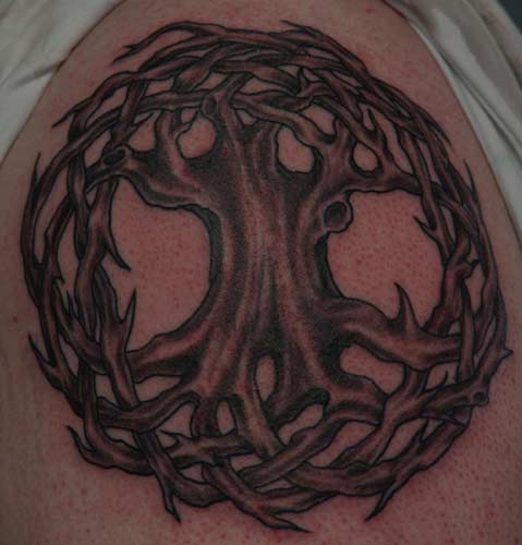 Celtic Cross. Tattoos of 08' - Celtic Cross by The Siege polynesian half sleeve tattoo. polynesian tattoo meaning evil skulls tattoos