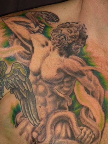 Zeus Tattoo on Back
